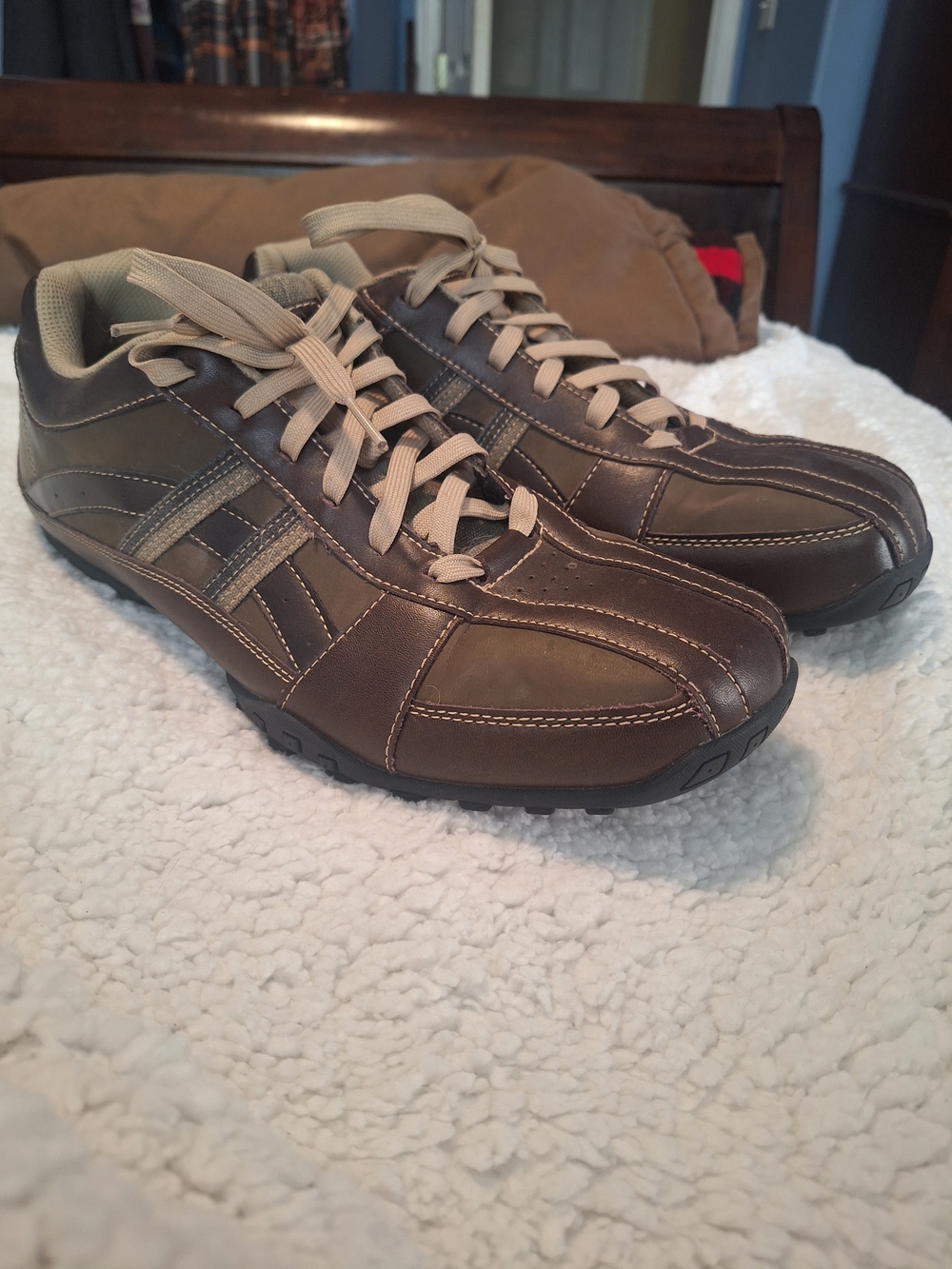 Men's Brown Casual Lace-Up Sneakers